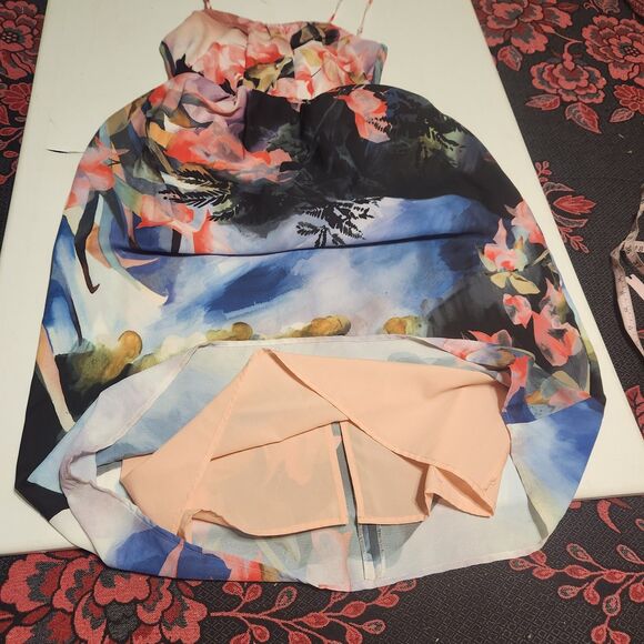 Corey Lynn Calter Anthropologie Daybreak Watercolor Midi sun Dress sz 4 - Picture 8 of 10